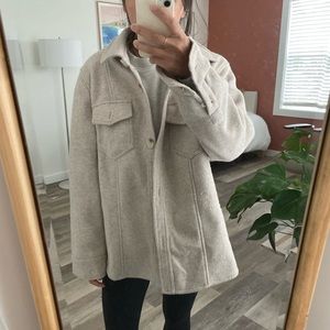 Lulus XS In with the New Beige Shacket